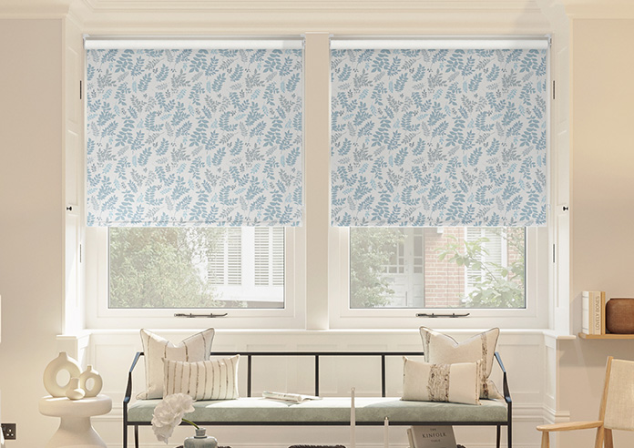 Breezy Leaves, Blue Hues - Roller Blind - Image 3